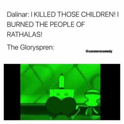 Just thought it was funny timing when the gloryspren decided to show up