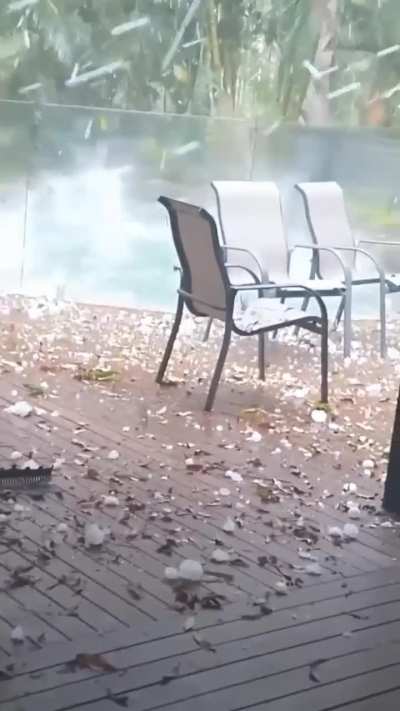 A hailstorm in Australia