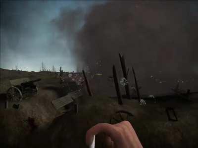 Chilling in middle of artillery strike