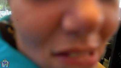 Female Walmart employees gettin' naughty at work.