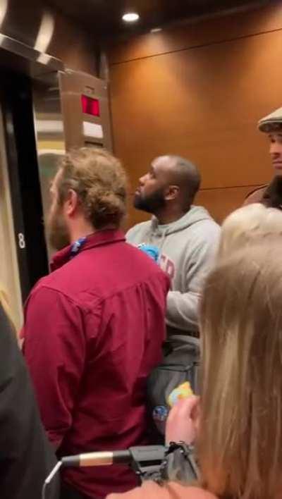 Forcing everyone to listen to your music while your stuck on an elevator