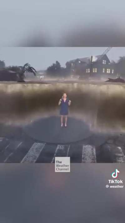 Visualization of storm surge - Hurricane Milton 