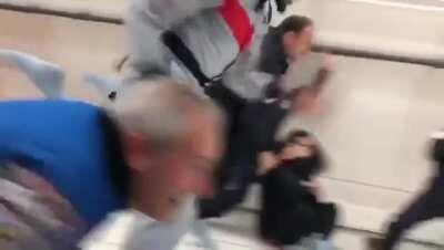 Usain Bolt racing in reduced gravity