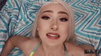 Cumshot in Her Mouth and on Her Tits - Skylar Vox