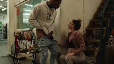 In back of the store