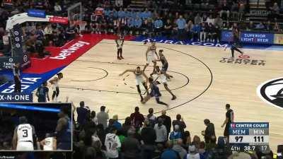 [Highlight] Rudy Gobert drops an amazing no look pass to Jaden McDaniels