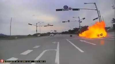 Idiots on motorcycles Vs A Pavement patch