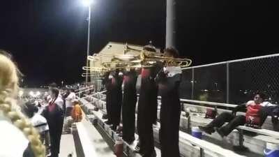 My high school's trombone section