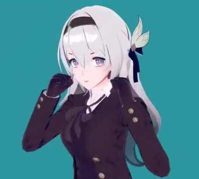 Which character can she win against in a boxing match?