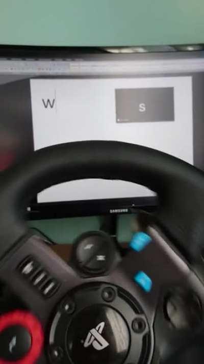 Steering wheel keyboard!