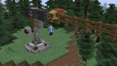 A ziplining contraption I created with 1000+ command blocks