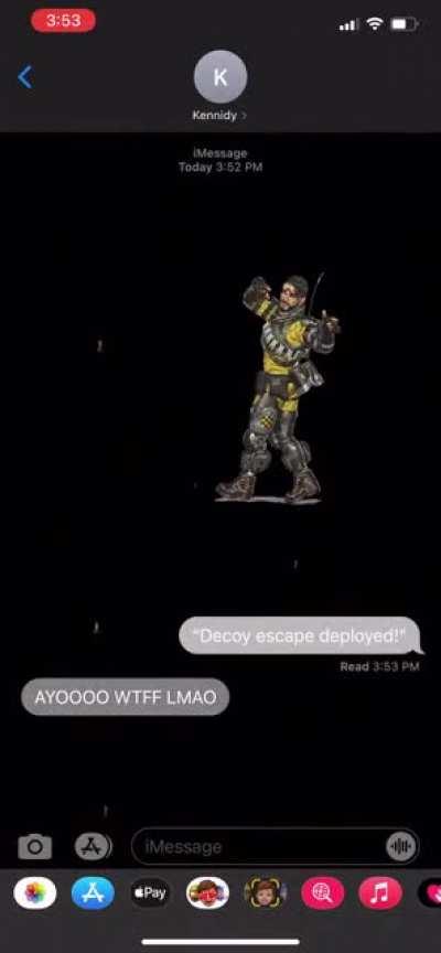 For when you need to make a sneaky getaway during an awkward text