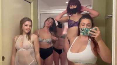 Friends Getting Silly and Revealing Their Boobs