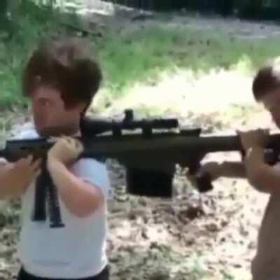 Big gun, little men, big boom