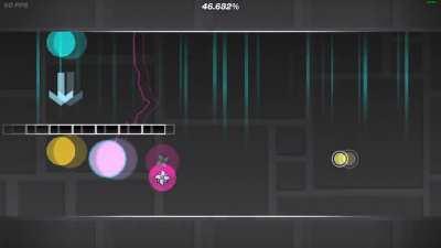 Hice un nivel de Geometry Dash con el dubstep de bana ;v (perdon si el audio se escucha demasiado bajo)