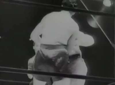 Joe Louis KOs Max Schmeling in round 1 of their second fight. 22nd June 1938.