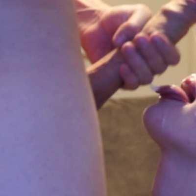 Tiny girl take a load from a huge cock