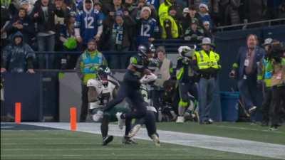 [Highlight] Hurts tries another deep ball this time to AJ Brown and Julian Love picks it off again this time with a toe tap catch to seal the win