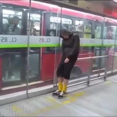 When a drug-induced stupor meets an automatic door.