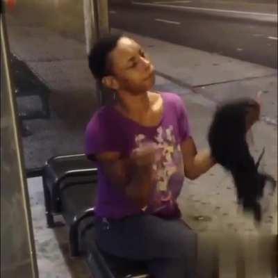 She's just having a serious conversation