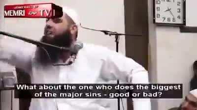 Raping and murdering children on a daily basis but praying is better in the eyes of Allah than not raping but not praying....