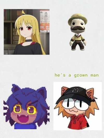 Seika and neco arc and niko and a sackboy chatting