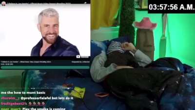 Sleep streamer getting trolled by Joe Hendry