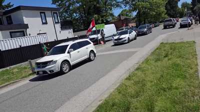 Anti SOGI protesters outside Guildford Park Secondary at 2:35. Believe in what you want but don't do it near the kids. (The irony)