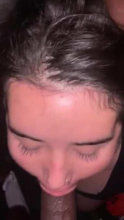 Cute TS Sucking Cock