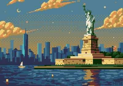 Hi all! I drew this pixel art scene and called it 'Good morning NYC' hope you enjoy it :)