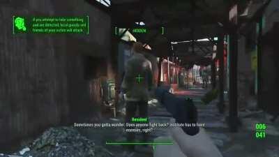 Quicksilver right after he makes a Quicksave: