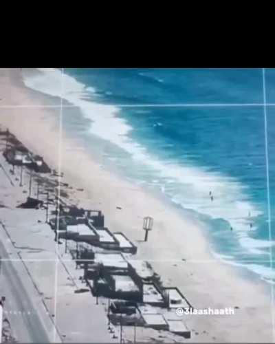 Israeli soldier in Gaza shares a video gleefully shooting a mortar shell at Palestinians on the beach. The most recorded and documented genocide and also the most gaslight one.