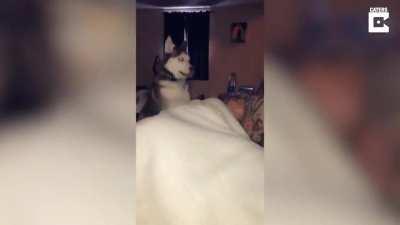 He keeps waking her up!