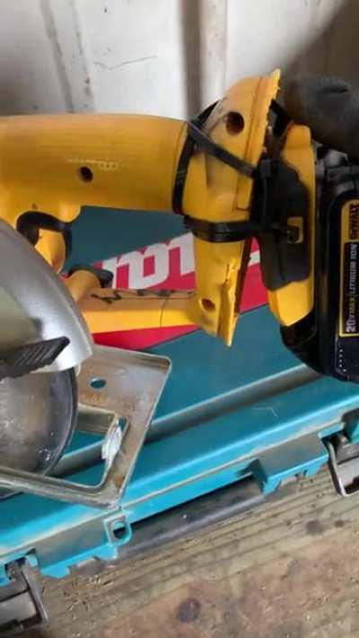 Why buy obsolete batteries when you can cut/tape/splice/cuss/and ziptie the handle of a broken drill to the old battery terminals? Now it accepts the 20v slide in type.