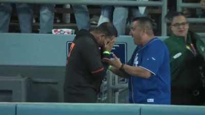 When you robbed your team of a potential out by taking the ball out of play.