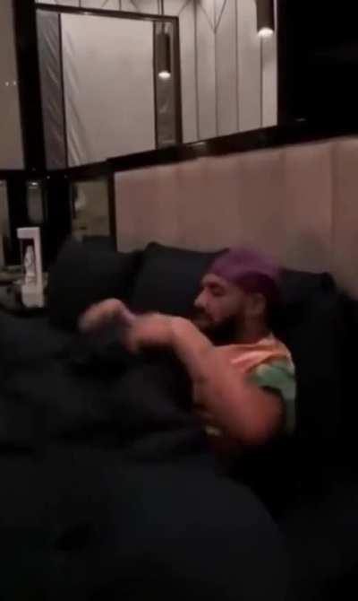 Drake gets ready for bed