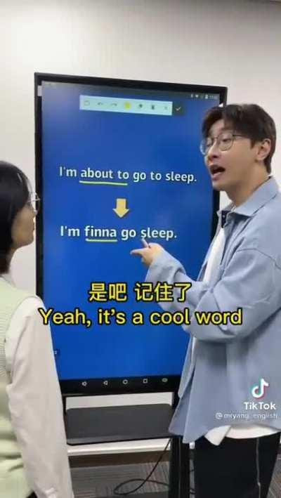 Chinese teacher teach proper English 🤘😜