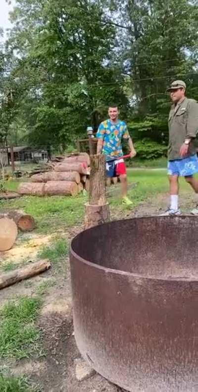 WCGW splitting this strangely stone-like hard wood?