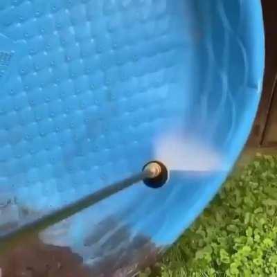 At first it seemed like it was being painted upon...