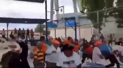 Today a plastic chair mayhem happened in Venezuela