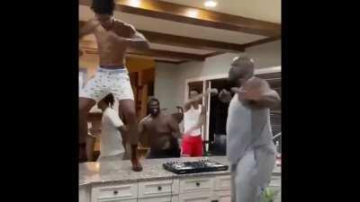 Bhrother Shaq seen celebrating the 9IAR