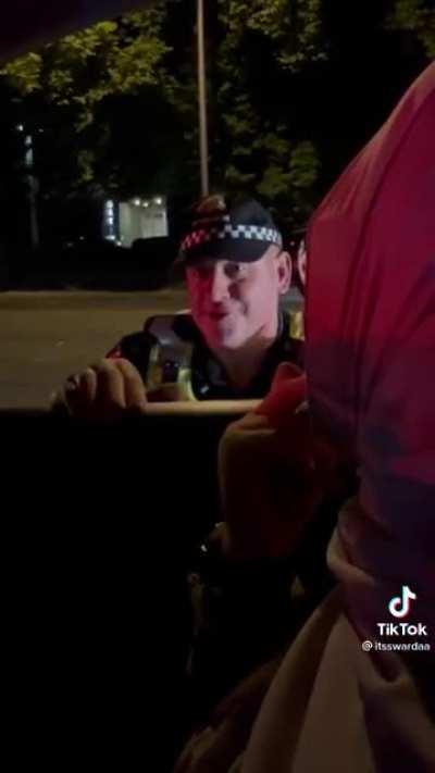 Australian police officer pulls over a Muslim woman for a random breath test on New Year’s Eve.. Thoughts on what he says?