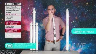 SpaceX hires Tim Dodd to sell more Falcon Heavy rockets (2017, colorized)