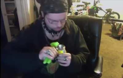 Josh actually opens a can using a can opener