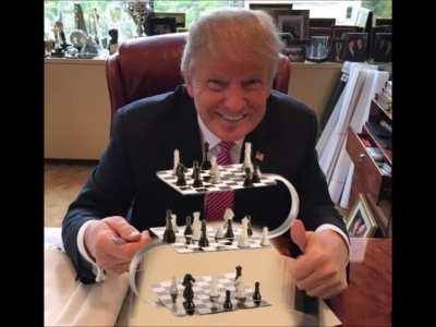 Trump plays chess