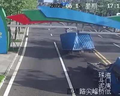 Truck was in the wrong lane