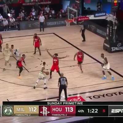 Looks like Giannis didn't get the memo, DONT TRY...