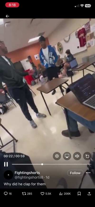 Why did he clap for them?