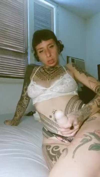 Get on your knees for your goddess and ask her to please give you a hard cock.