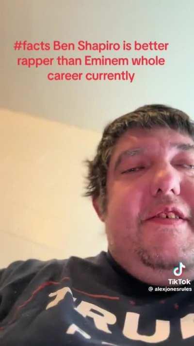 Rap is like a mountain, mostly black with Ben Shapiro on top